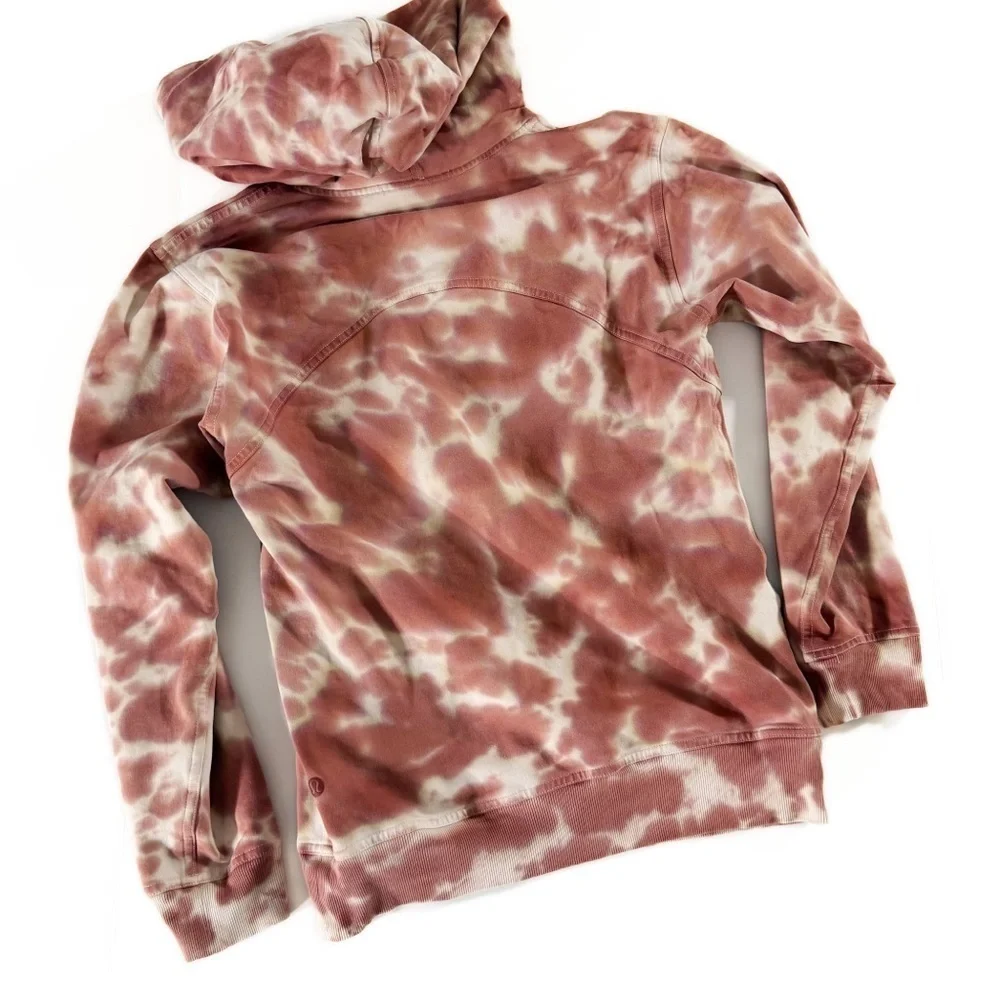 Lululemon Hoodie Sweatshirt Womens Sz 2 XS All Yours Tie Dye Pink